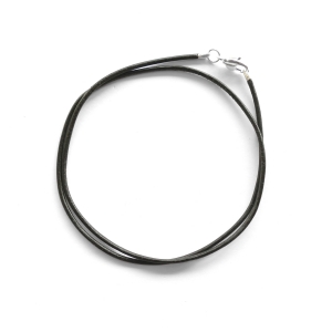 Lederband schwarz 1.5 mm / 42 cm