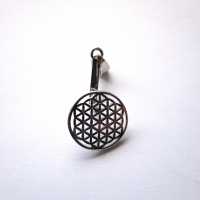 Silber: Donuthalter Blume des Lebens versilbert